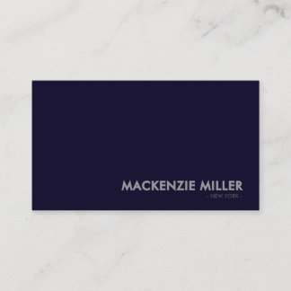 Luxurious Deep Navy Blue Monochrome Business Card