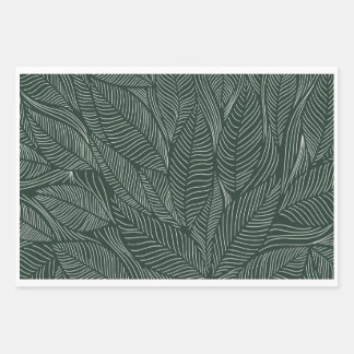 Luxurious design with a tropical leaf pattern wrapping paper sheet