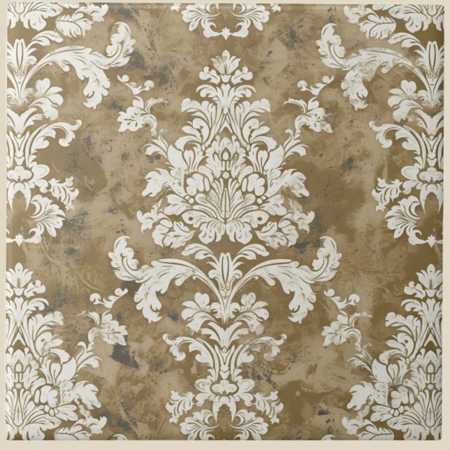 Luxurious Elegant Ivory Damask Tile (Creator Uploaded)