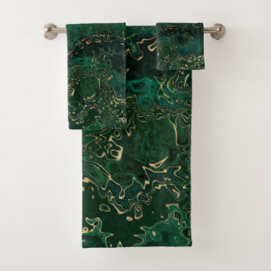 LUXURIOUS EMERALD GREEN 2 TOWEL SET