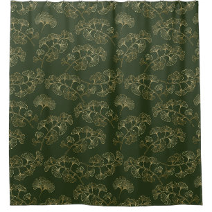 Luxurious Emerald Green Gold Botanical Leaf