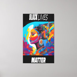Luxurious Empowered Colors Black Lives Matter Canvas Print