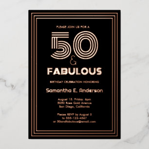 Luxurious Fifty and Fabulous Retro 50th Birthday