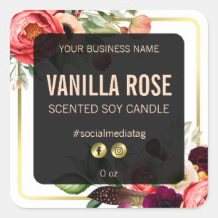 Luxurious Floral Product Labels