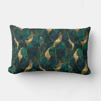 Luxurious Geometric Abstract Lumbar Throw Pillow
