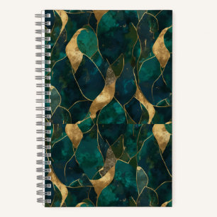 Luxurious Geometric Abstract Spiral Notebook
