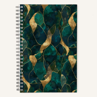 Luxurious Geometric Abstract Spiral Notebook