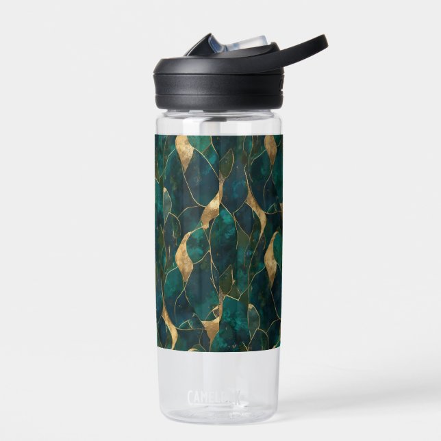 Luxurious Geometric Abstract Water Bottle (Left)