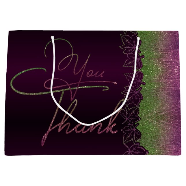 Luxurious gift bag with purine And thank you (Front)