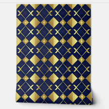 Luxurious Gold and Navy Geometric
