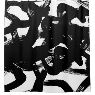 Luxurious Gold Art: Abstract Black Stroke.