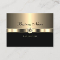 Luxurious Gold Black with Sparkling Rhinestones