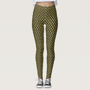 Luxurious Gold Dragon Scale Leggings