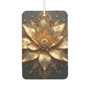 Luxurious Gold Flower Air Freshener