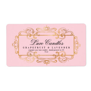 Luxurious Gold Foil Swirls Elegant Pink Product