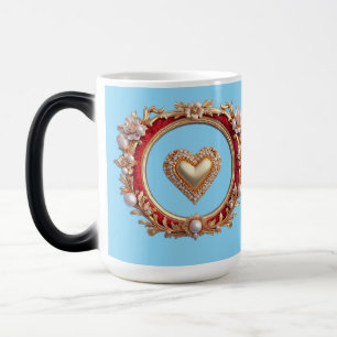 Luxurious Gold Frame With Pearls Magic Mug