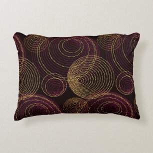 Luxurious Gold Geometric Print Accent Pillow