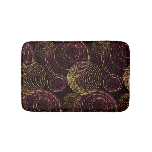 Luxurious Gold Geometric Print Bath Mat