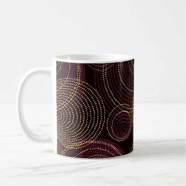 Luxurious Gold Geometric Print Coffee Mug (Left)