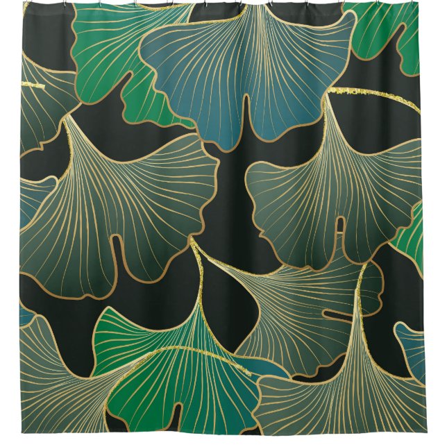 Luxurious gold Ginkgo, vintage art. (Front)