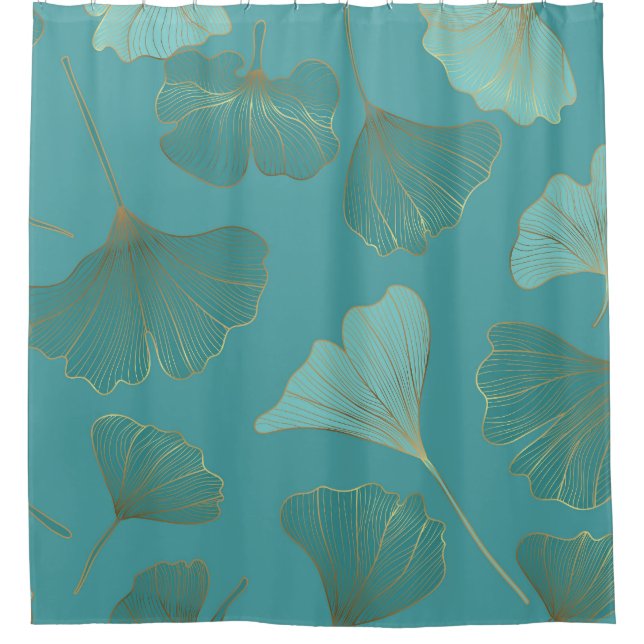Luxurious gold Ginkgo, vintage wallpaper. (Front)