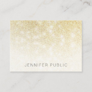 Luxurious Gold Glitter Template Modern Elegant Business Card