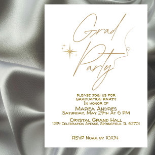 Luxurious Gold Graduation Design  Magnetic Invitation