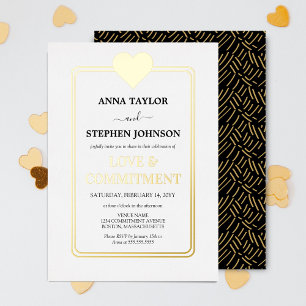 Luxurious Gold Heart Love & Commitment Ceremony