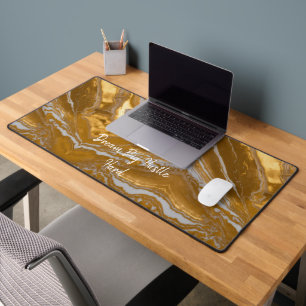 Luxurious Gold Marble Desk Mat