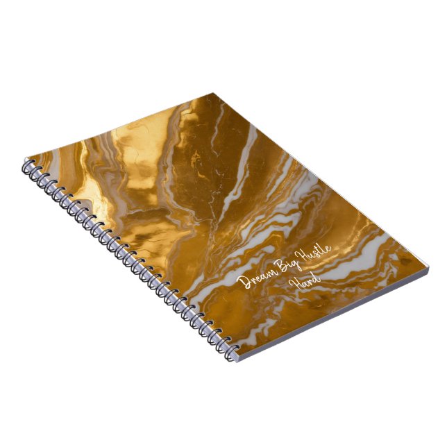 Luxurious Gold Marble Notebook (Right Side)