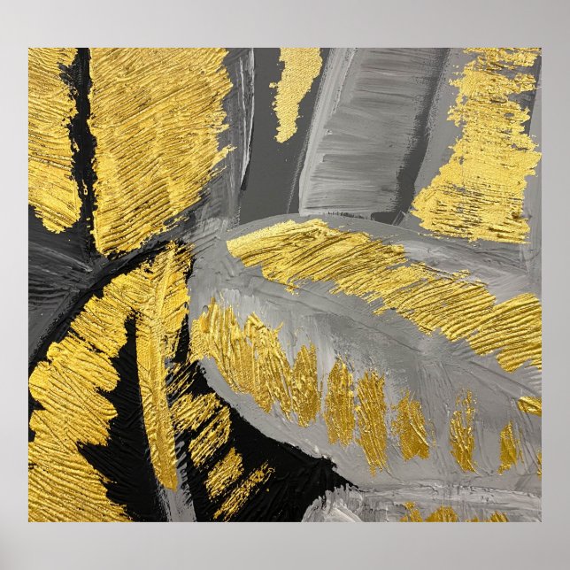 Luxurious Gold: Vintage Grunge Texture. Poster (Front)