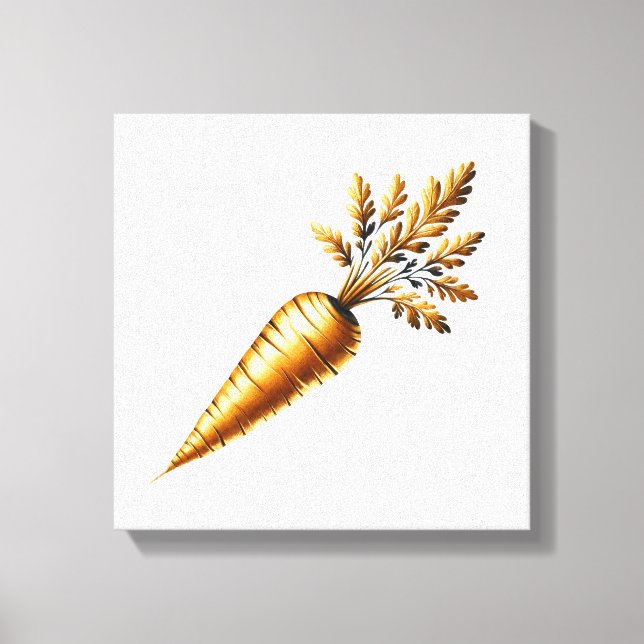 Luxurious golden carrot canvas print (Front)