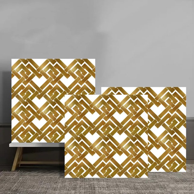Luxurious Golden Interlocking Geometric Seamless P Tile (Creator Uploaded)