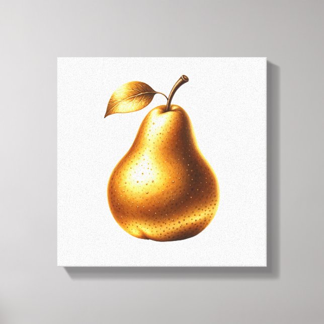 Luxurious golden pear canvas print (Front)