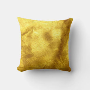 Luxurious Golden Texture Design Throw Pillow