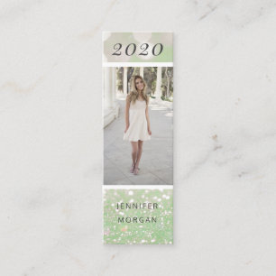 Luxurious graduation glitter photo Name Card