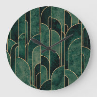 Luxurious Green and Gold Art Deco Pattern