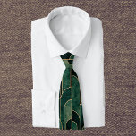Luxurious Green and Gold Art Deco Pattern Tie<br><div class="desc">Luxurious Green and Gold Art Deco Pattern</div>
