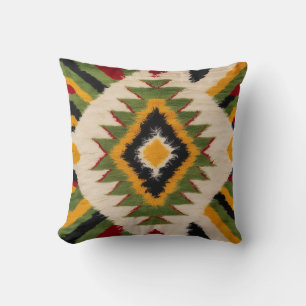 Luxurious Green Kilim Lumbar Pillow for Any Room