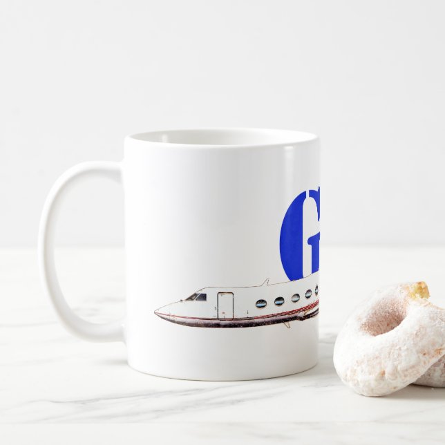 Luxurious Gulfstream IV Private Jet  Coffee Mug (With Donut)