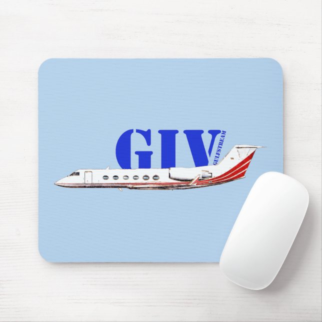 Luxurious Gulfstream IV Private Jet  Mouse Pad (With Mouse)