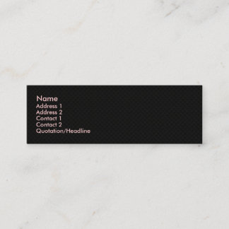 luxurious heart shape grey pattern on rough black mini business card