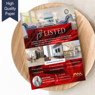 Luxurious Just Listed Realtor Real Estate Agent Flyer