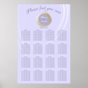 Luxurious Lavender with Gold Ring Seating Chart