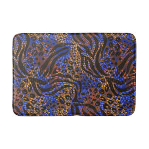 Luxurious Leopard and Zebra Print Pattern Bath Mat