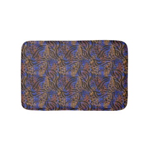 Luxurious Leopard and Zebra Print Pattern Bath Mat