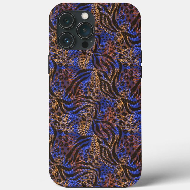 Luxurious Leopard and Zebra Print Pattern Case-Mate iPhone Case (Back)