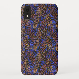 Luxurious Leopard and Zebra Print Pattern iPhone XR Case