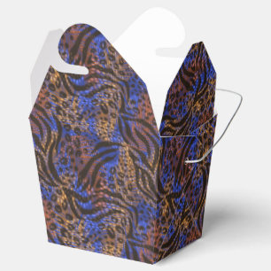 Luxurious Leopard and Zebra Print Pattern Favor Box