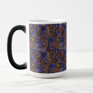 Luxurious Leopard and Zebra Print Pattern Magic Mug